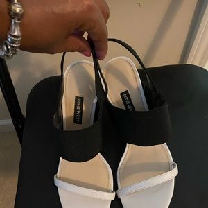 Slightly worn black and white Nine West